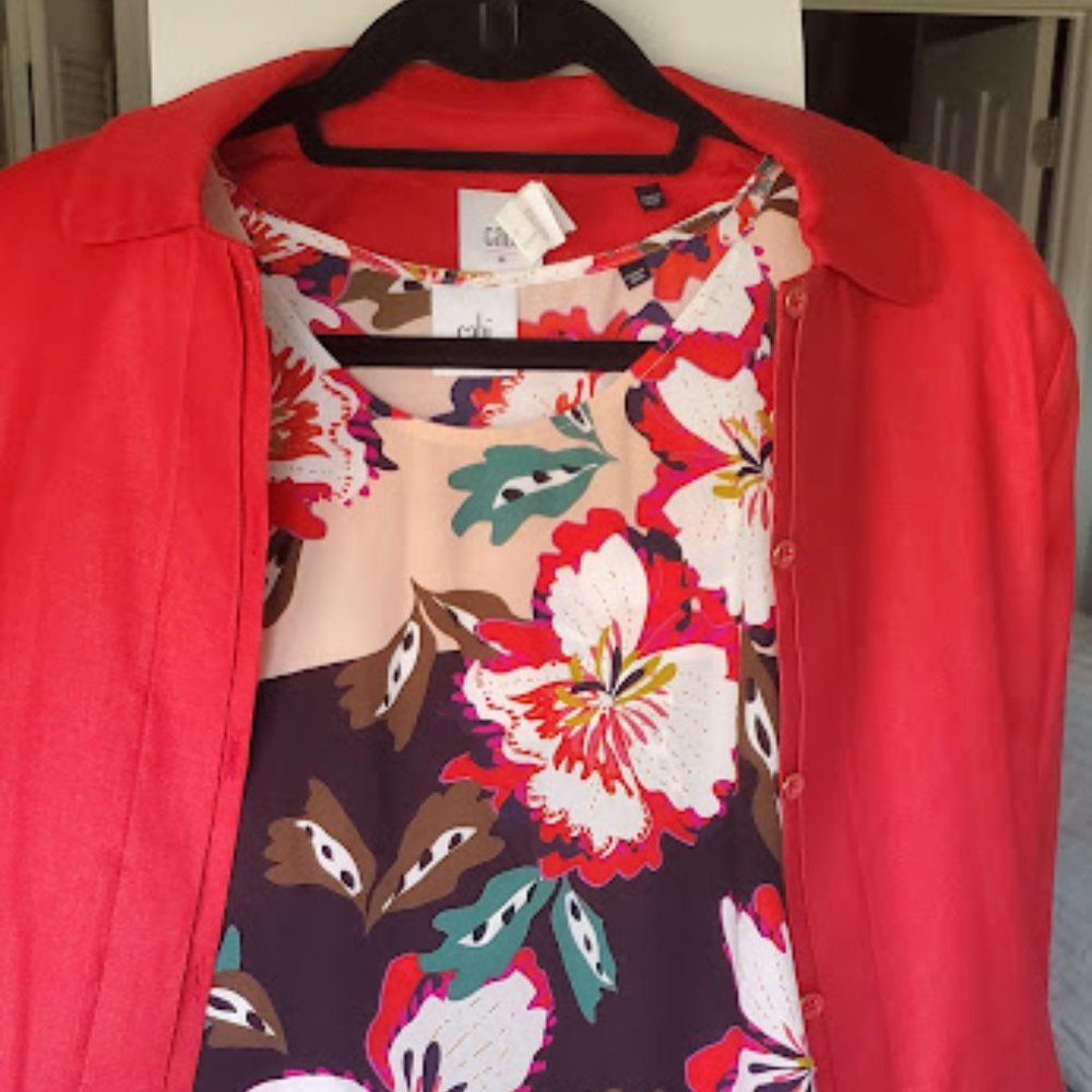 CAbi #5472 Valentine Jacket - Size Med - Red